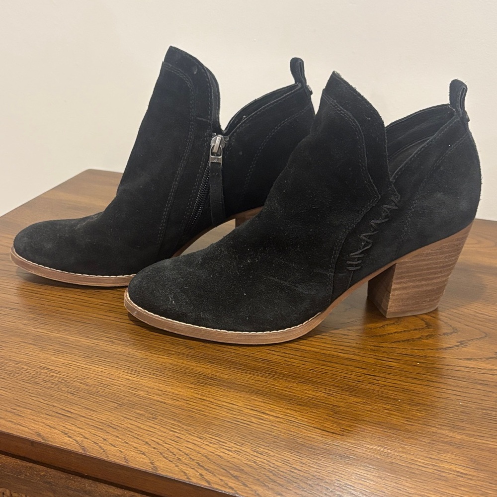 Sam Edelman Black Suede Ankle Boots - 8.5